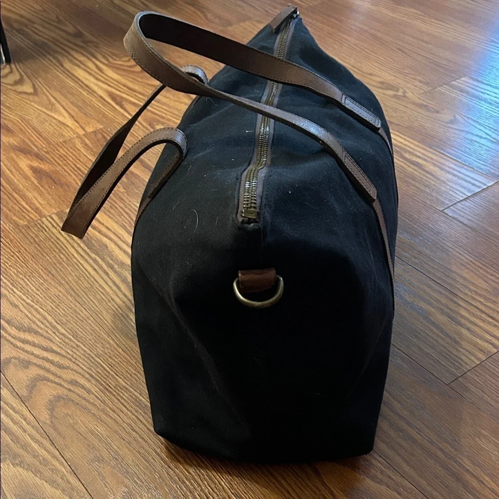Nisolo Sustainable Luis Weekender Travel Bag Luggage Canvas Leather Designer blk